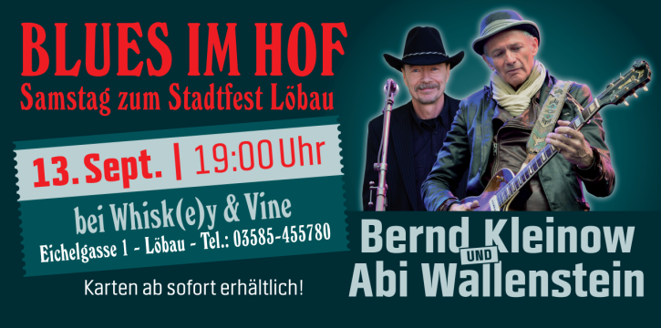 Blues im Hof mit Bernd Kleinow und Abi Wallenstein